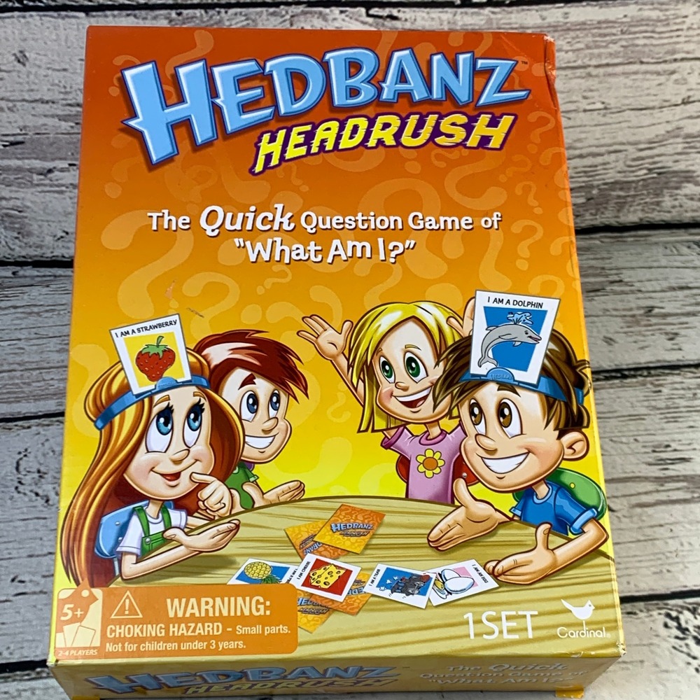 Hedbanz Head Rush The Quick‎ Question Game What Am I? Cardinal NEW